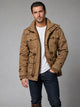 Men's Fleece Lined Utility Jacket in brown