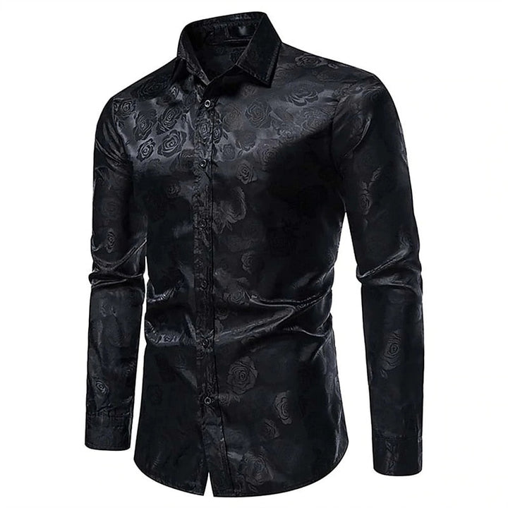 Men's Tonal Floral Jacquard Shirt