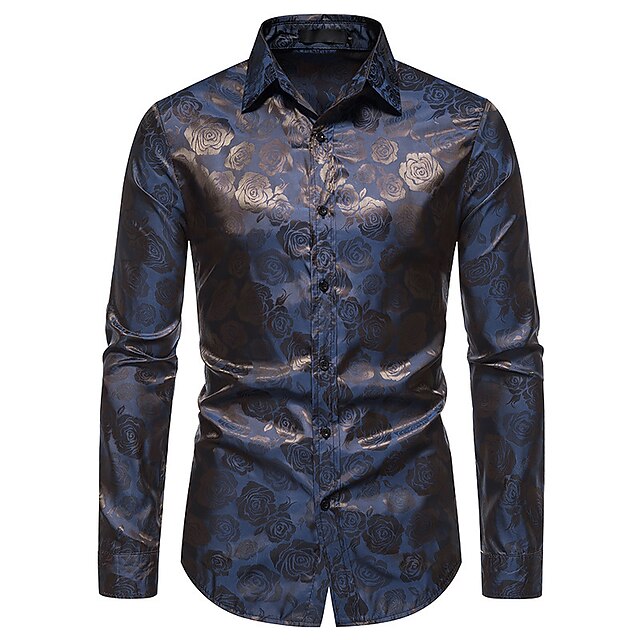 Men's Tonal Floral Jacquard Shirt