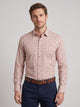 Men's Floral Print Long Sleeve Shirt in red floral