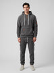 Men's Half-Zip Hooded Tracksuit with Cargo Joggers in dark grey