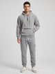 Men's Half-Zip Hooded Tracksuit with Cargo Joggers in grey