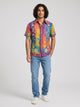Men's Hippie Floral Print Shirt in multicolour
