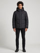 Men's Insulated Hooded Puffer Jacket in black