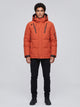 Men's Insulated Hooded Puffer Jacket in orange