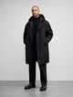 Men's Hooded Trench Coat in black