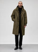 Men's Hooded Trench Coat in olive