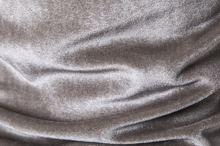 Men's long-sleeve velour hoodie with drawstring hood