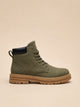 Men's Chunky Lace-Up Boots in olive green