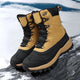 Men's Plush-Lined Lace-Up Snow Boots