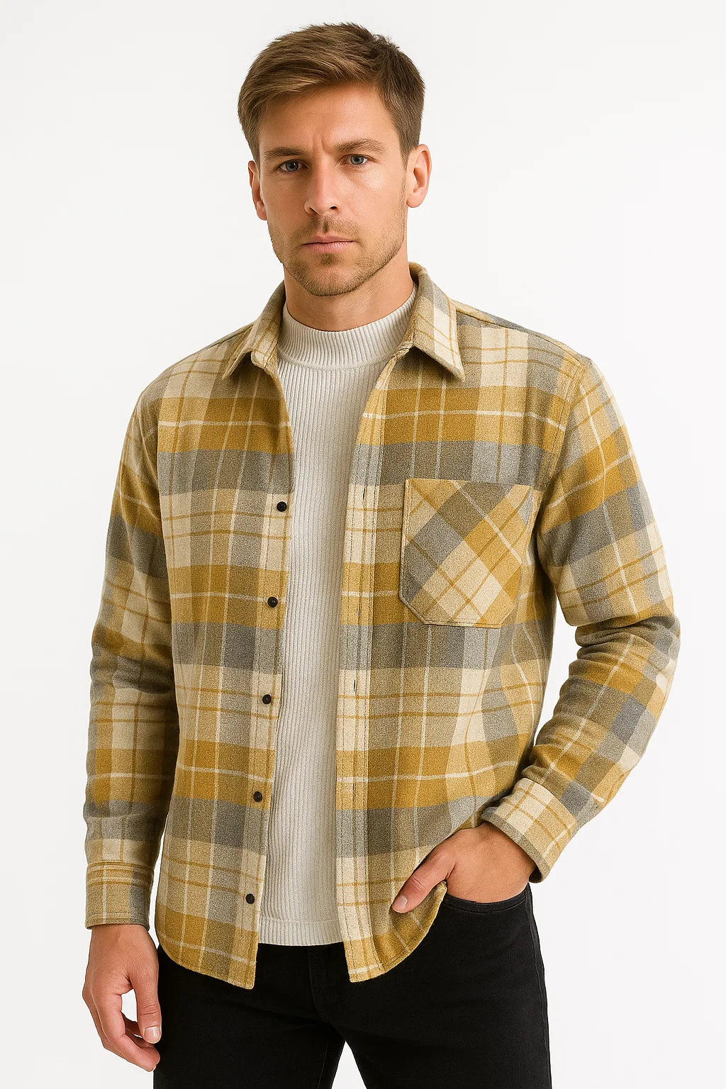 Men's Brushed Flannel Check Shirt