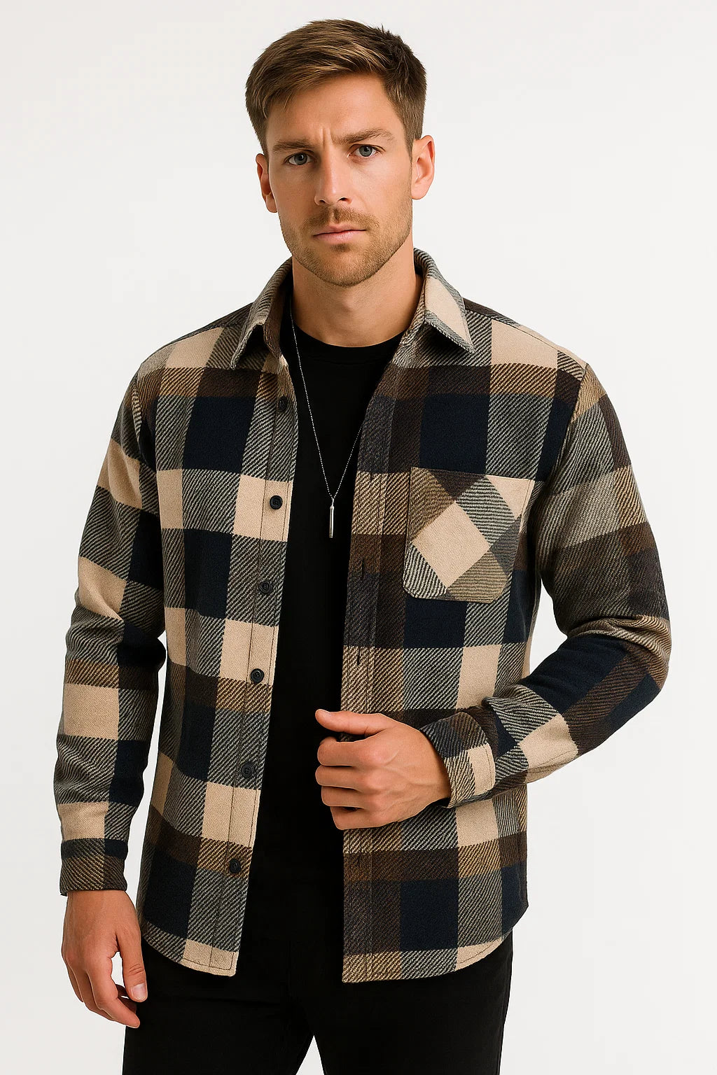 Men's Brushed Flannel Check Shirt