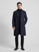 Men's Long Tailored Winter Overcoat in navy