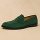 Men's Suede-Look Moc Toe Penny Loafers