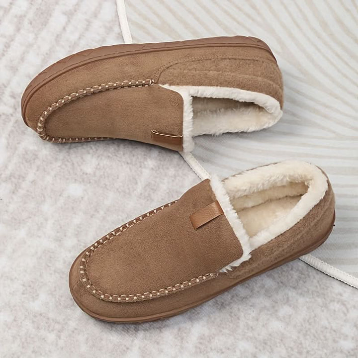 Men's Plush Lined Moccasin Slippers