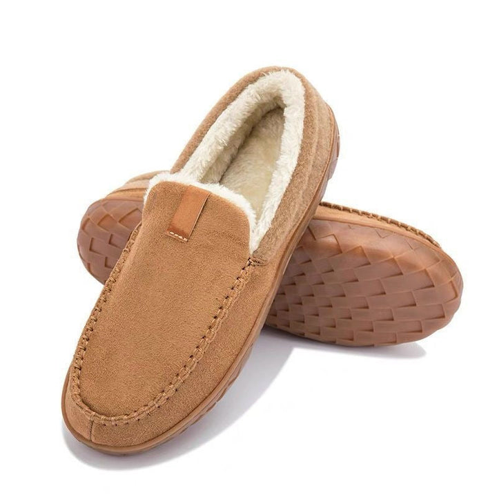 Men's Plush Lined Moccasin Slippers