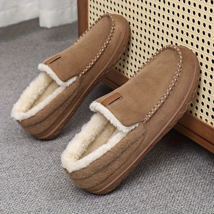 Men's Plush Lined Moccasin Slippers