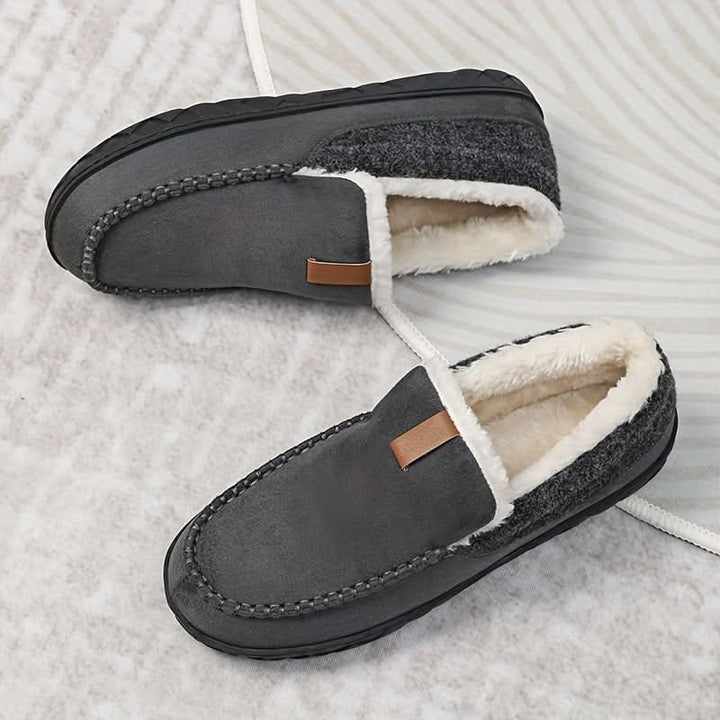Men's Plush Lined Moccasin Slippers