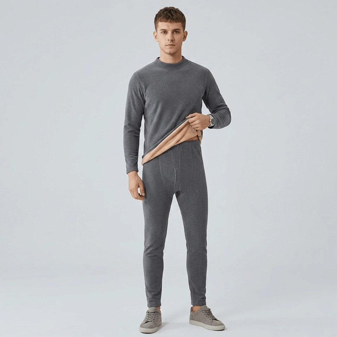 Men's Mock-Neck Thermal Base Layer Set