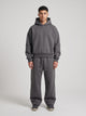 Men's Oversized Hoodie and Wide Leg Jogger Set in dark grey