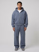 Men's Oversized Heavyweight Zip Hoodie Tracksuit in blue