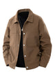 Men's Oversized Twill Jacket with Press Studs