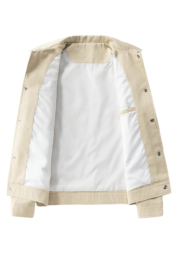Men's Oversized Twill Jacket with Press Studs
