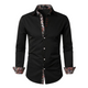 Men's Slim Fit Shirt with Paisley Contrast Trim