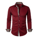 Men's Slim Fit Shirt with Paisley Contrast Trim
