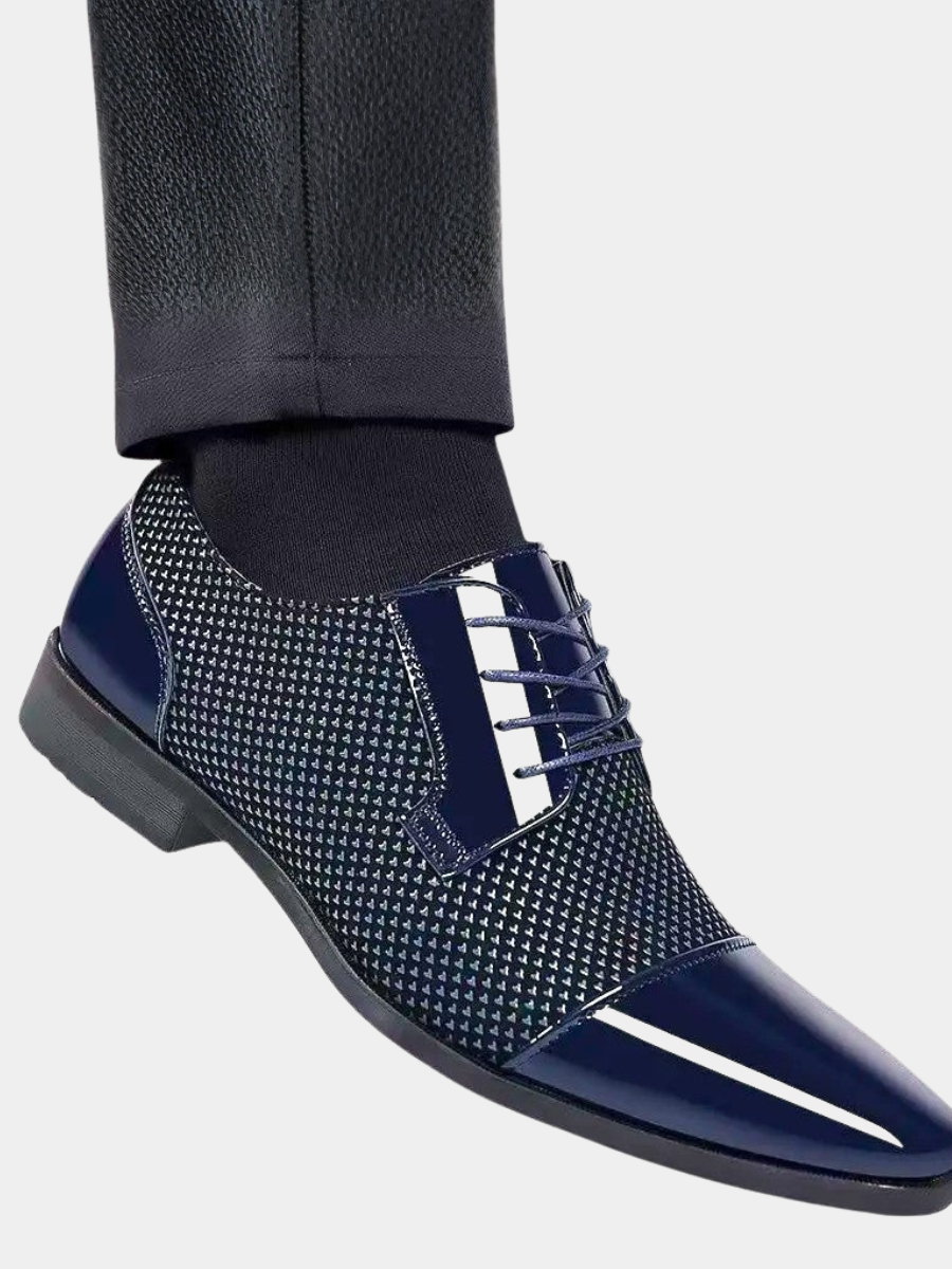 Men's Patent Cap Toe Oxford Shoes