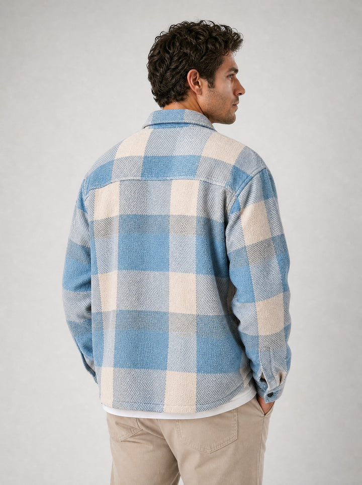 Men's Plaid Flannel Shirt in blue