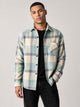 Men's Brushed Plaid Overshirt in green plaid