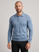 Men's Knitted Polo Collar Jumper in light blue