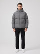 Men's Boxy Quilted Puffer Jacket in grey