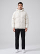 Men's Boxy Quilted Puffer Jacket in off-white