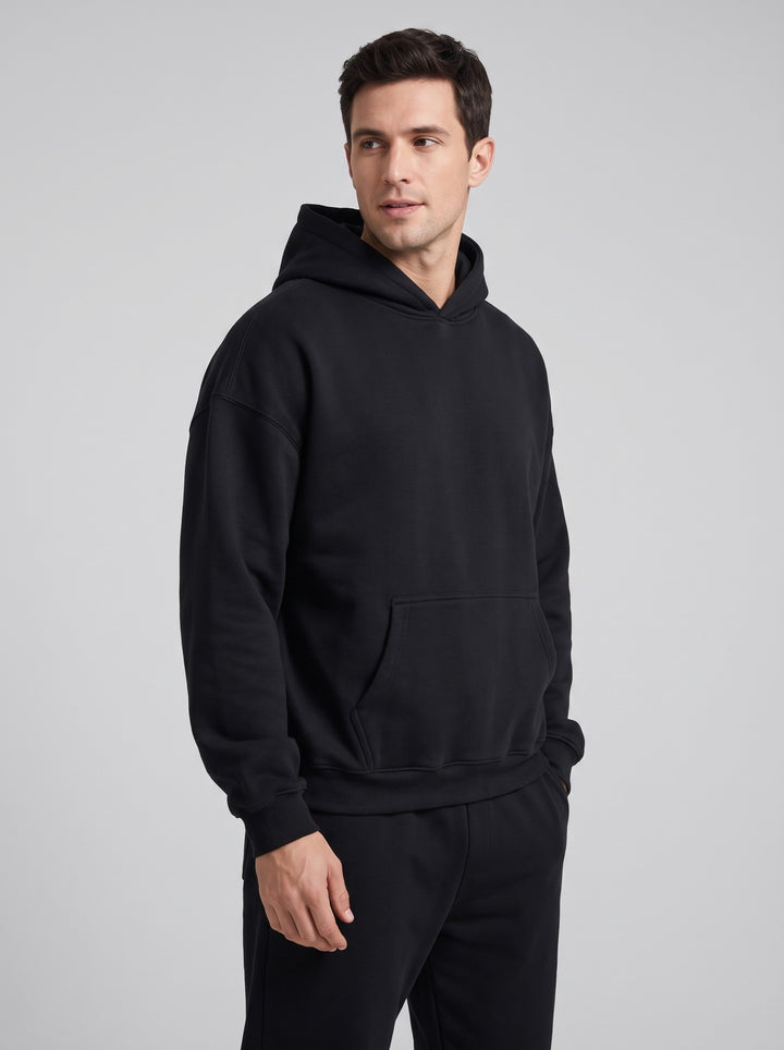 Men's Heavyweight Pullover Hoodie in black