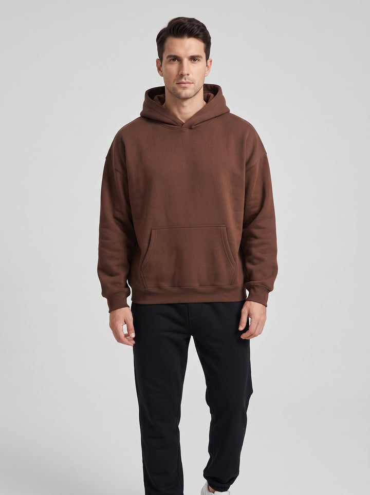 Men's Heavyweight Pullover Hoodie in brown