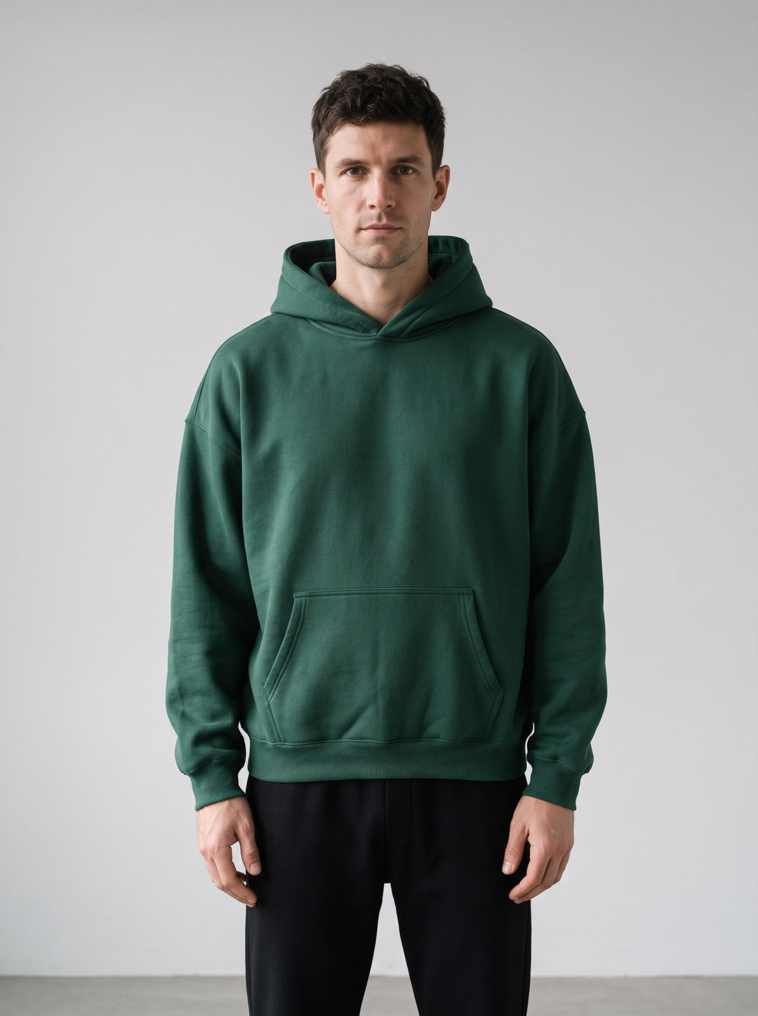 Men's Heavyweight Pullover Hoodie in green