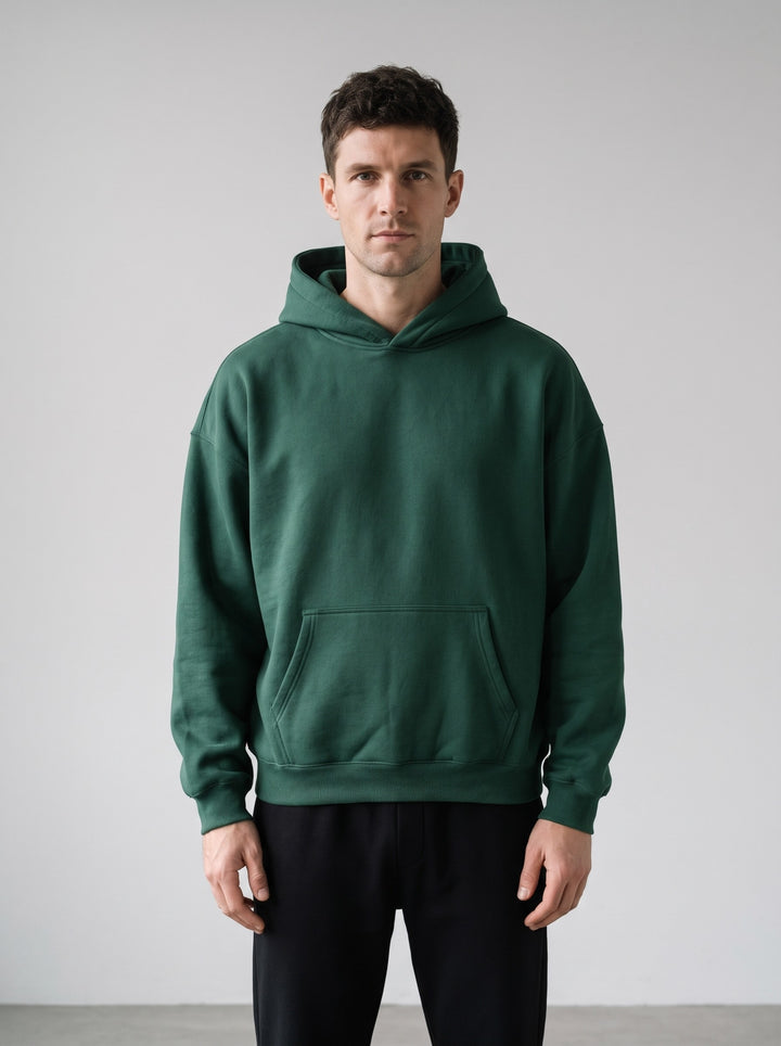 Men's Heavyweight Pullover Hoodie in green