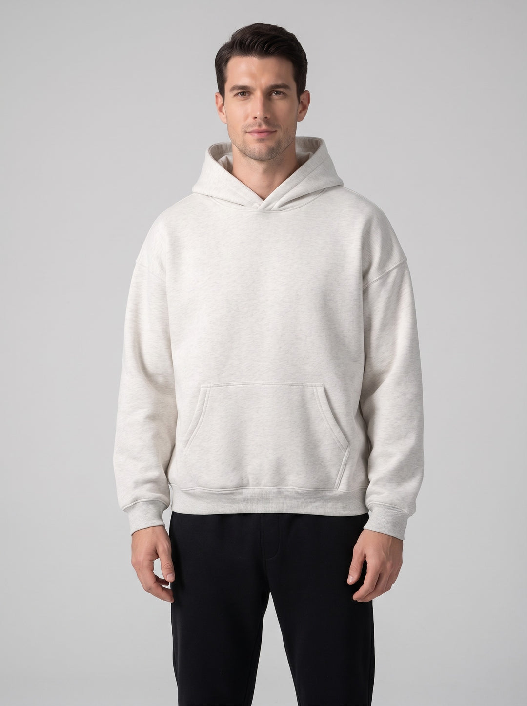 Men's Heavyweight Pullover Hoodie in light grey