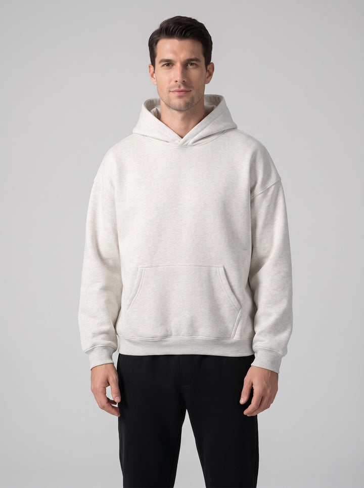 Men's Heavyweight Pullover Hoodie in light grey