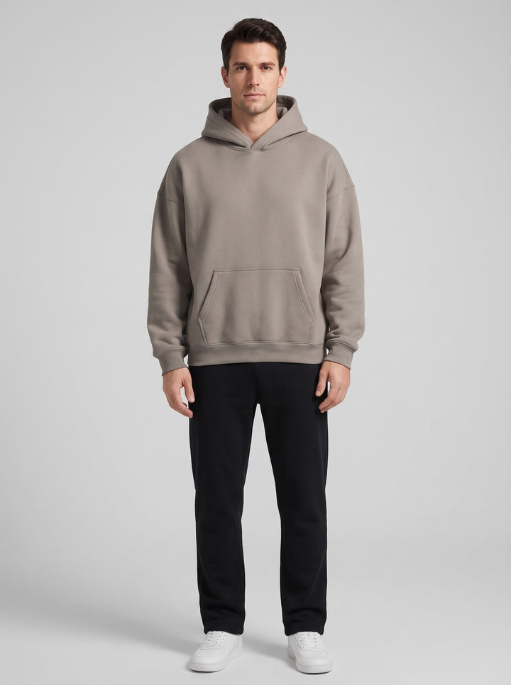 Men's Heavyweight Pullover Hoodie in taupe