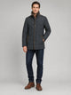 Men's Quilted Winter Jacket in charcoal