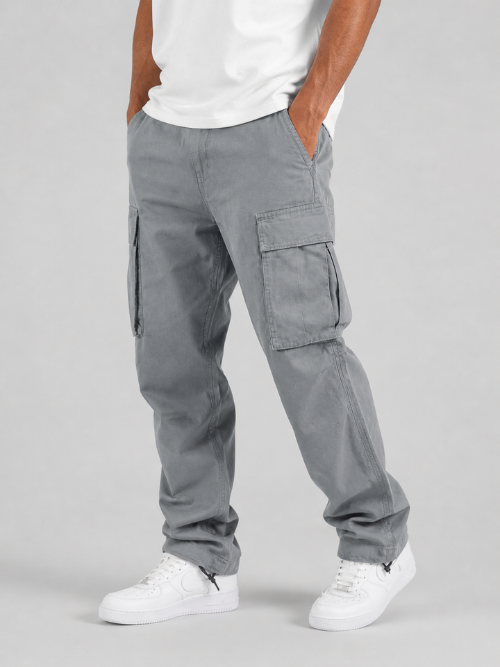 Men's Relaxed Straight Leg Cargo Trousers