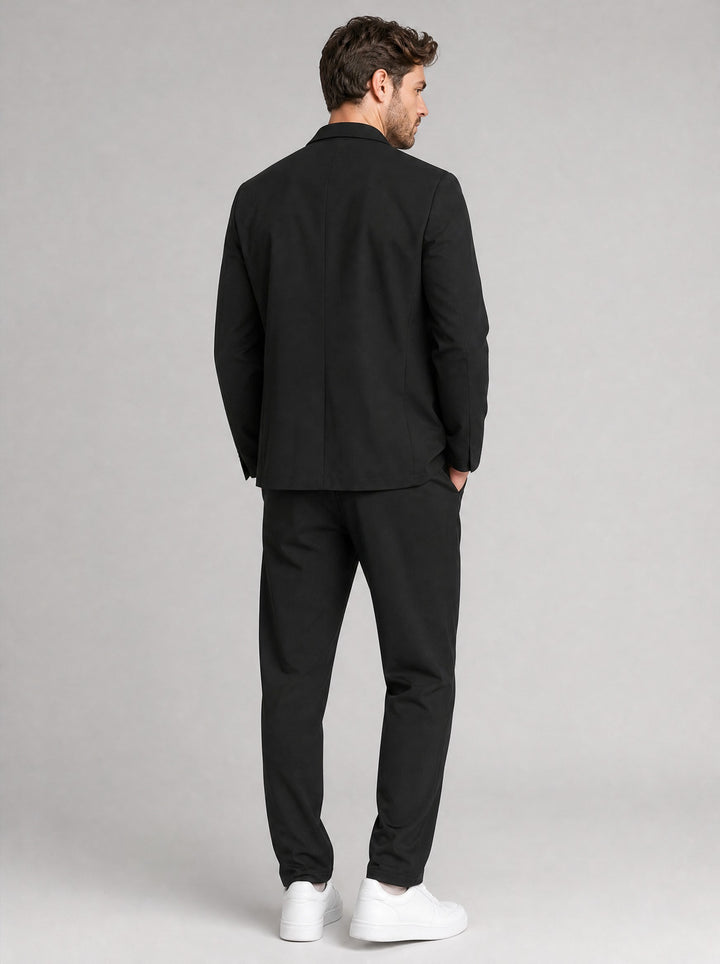 Men's Relaxed Tailored Two-Piece Set in black