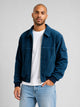 Men's Ribbed Zip Front Jacket in blue