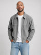 Men's Ribbed Zip Front Jacket in grey