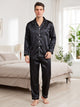 Men's Satin-Look Pyjama Set in black