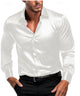 Men's Shiny Satin Dress Shirt