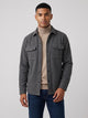 Men's Brushed Shacket in dark grey